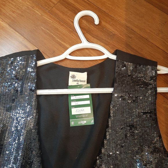 Isabel Forest  Navy Sequin  Vest - Picture 2 of 4